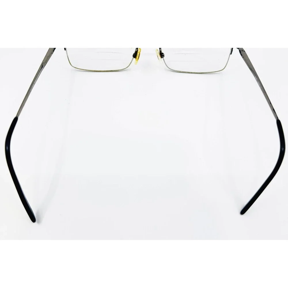 Saki Eyeglasses Mens Gunmetal Handmade MOD 312 Metal Rectangle 55/18/145